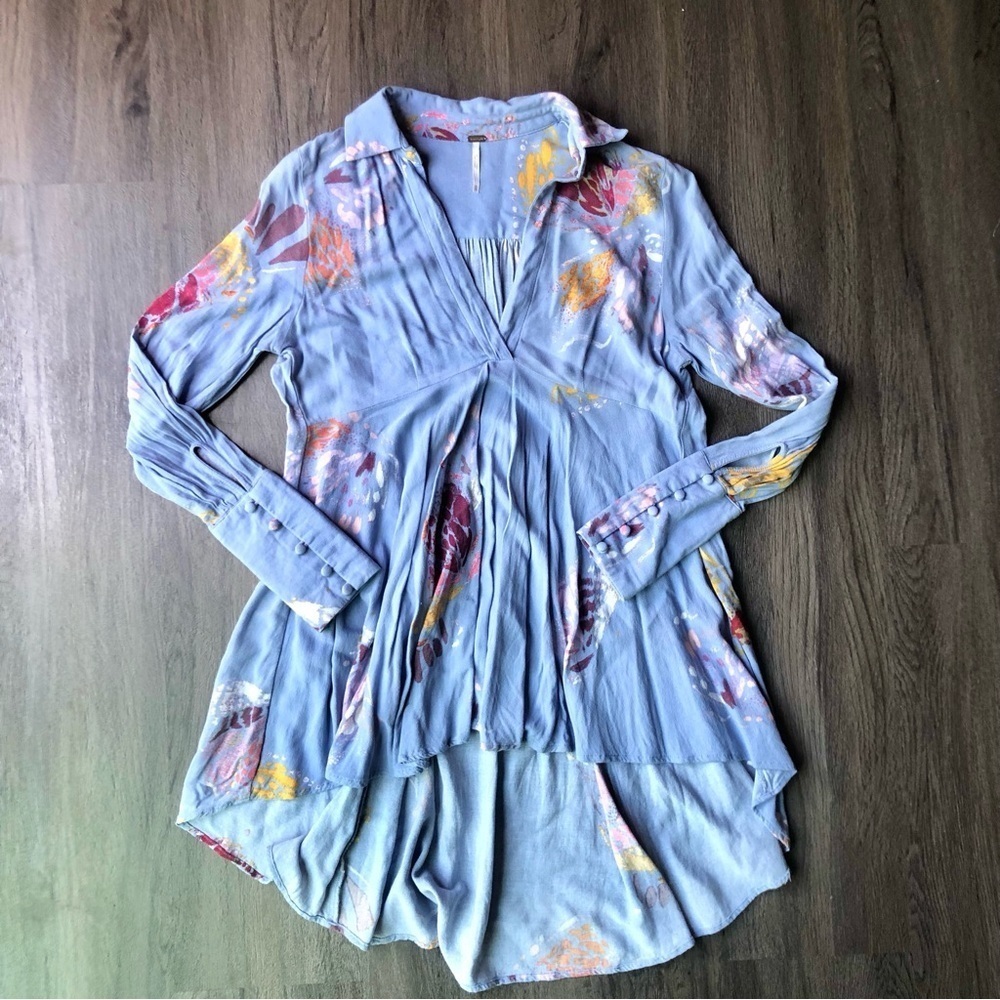 Free People Butterfly Tunic Top Size XS Flowy Fairy‎ Y2K Renaissance Festival